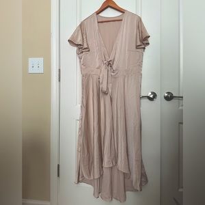 XXL Beige Silky dress
